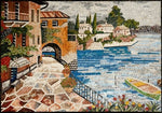Landscape mosaic wall art handmade Marble mosaic mural tile