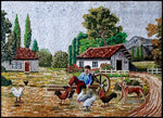 Landscape mosaic wall art handmade Marble mosaic mural tile