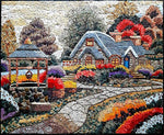 Landscape mosaic wall art handmade Marble mosaic mural tile