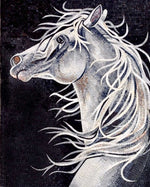 Horse Mosaic wall art marble mosaic mural tile luxury marble tile