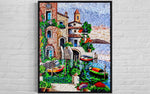 Landscape mosaic wall art handmade Marble mosaic mural tile