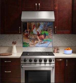 Roosters Kitchen Backsplash Decor Mosaic Marble kitchen Backsplash Marble Mosaic Tile - Roosters wall art