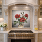 Rose Marble Mosaic Tile – Luxury Kitchen Backsplash & Floral Wall Art Panel