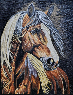 Horse Portrait Mosaic wall Art