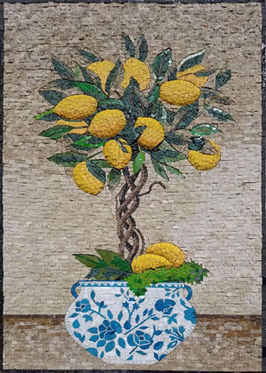 Kitchen Backsplash,Lemon Tree ,Mosaic Kitchen wall Art,kitchen backsplash ,Marble Mosaic Tile,Stove backsplash,kitchen and dining