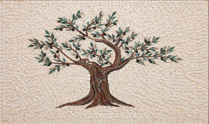 Kitchen Backsplash | Olive Tree Marble Mosaic Tile