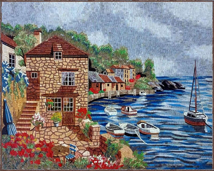 Landscape Mosaic wall Art marble mosaic tile