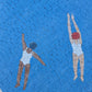 Swimmers Marble Mosaic Bathroom Tiles