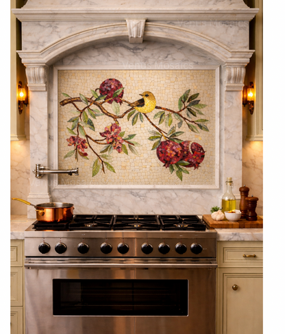 Kitchen Backsplash |  Marble Mosaic Tile