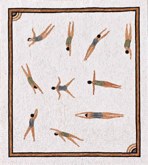 Swimmers Marble Mosaic Shower Tiles