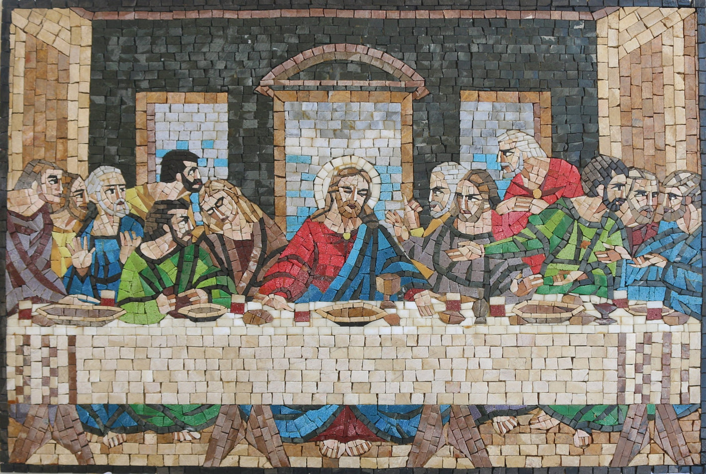 The Last Supper Leonardo da Vinci Handmade Mosaic Reproduction