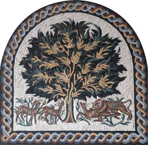 Mosaic Kitchen Backsplash | Hisham's Palace Tree of Life