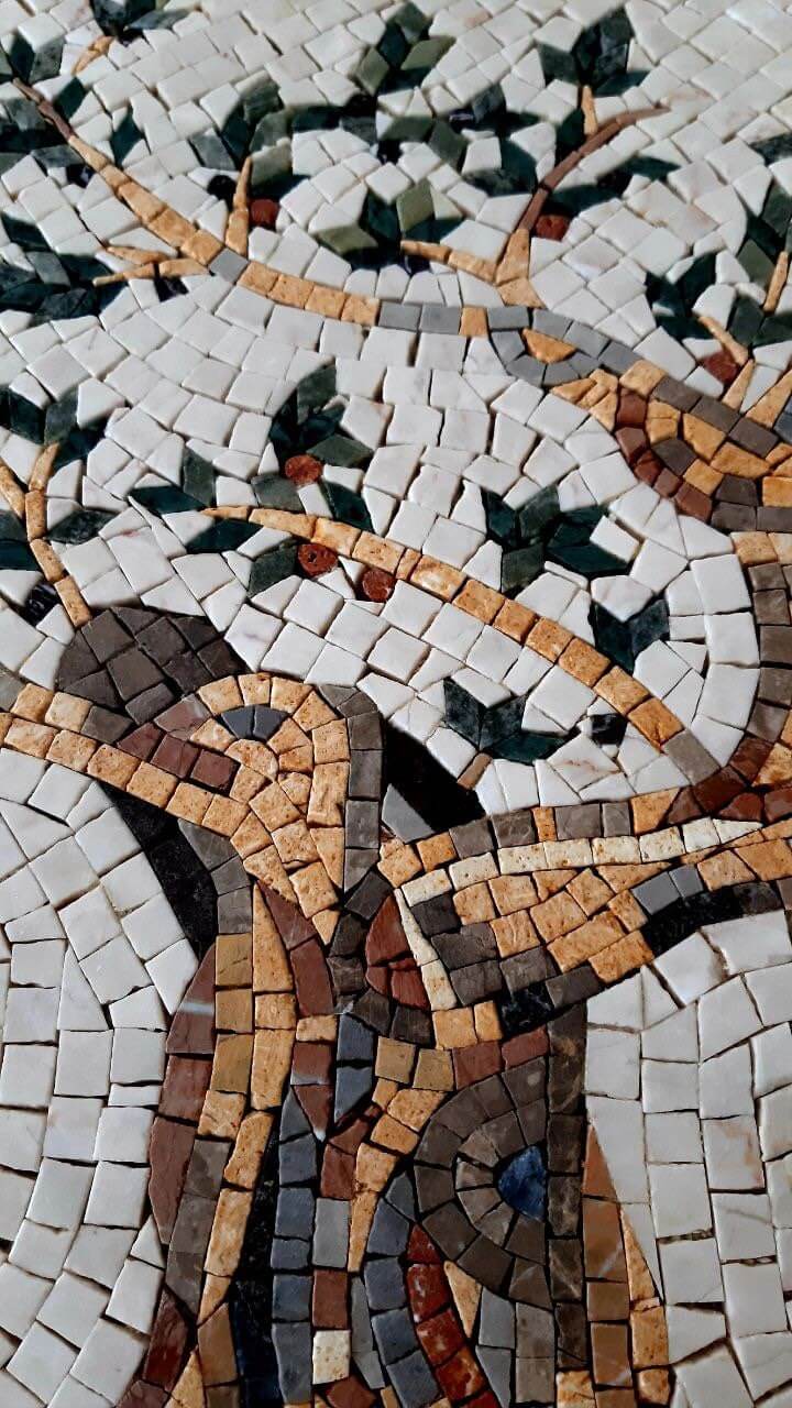 Mosaic Kitchen Backsplash | Olive Tree Marble Mosaic Tile