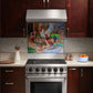 Mosaic Kitchen Backsplash | Roosters Marble Mosaic Tile Wall Art