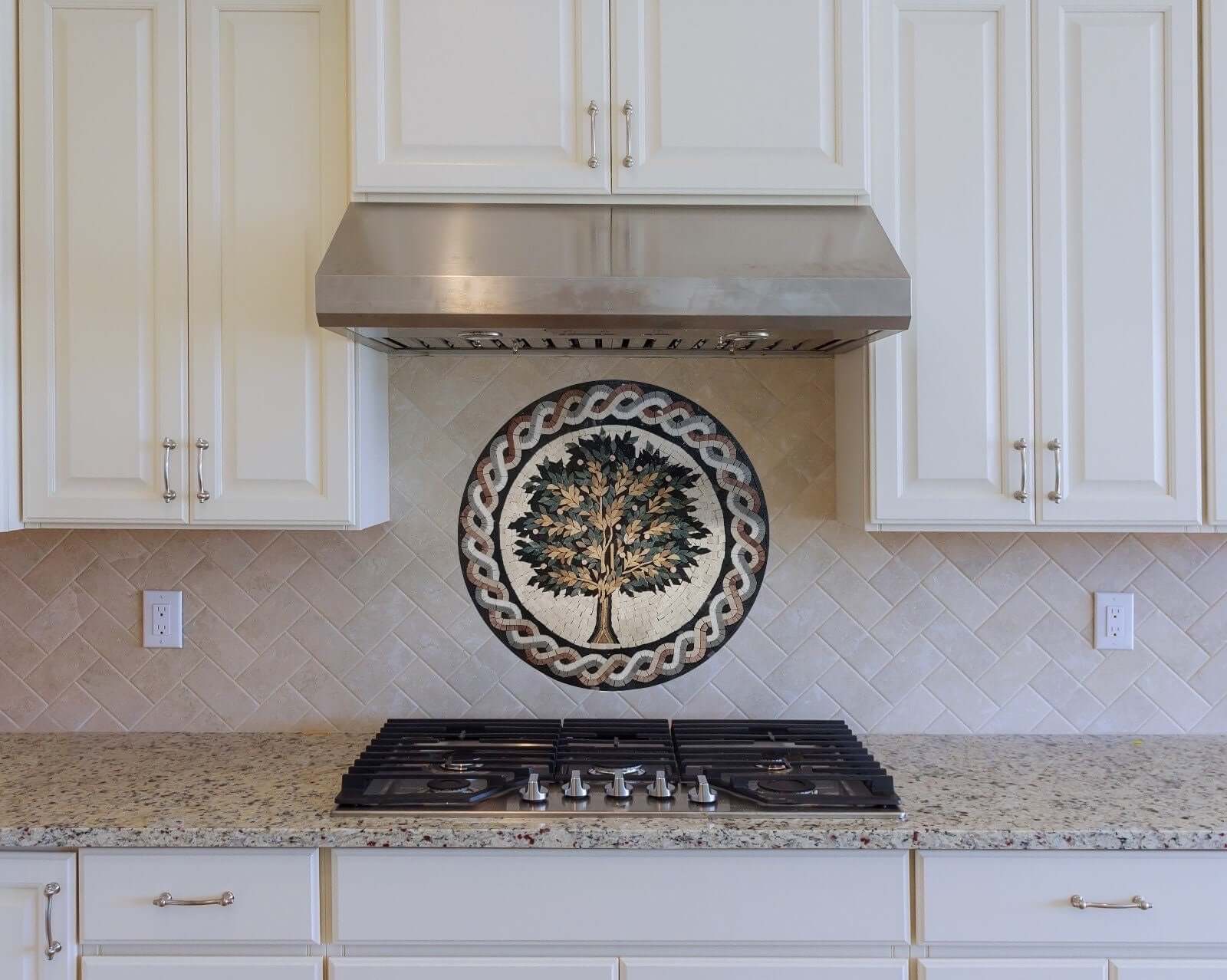 Mosaic Kitchen Backsplash – Tree of Life 