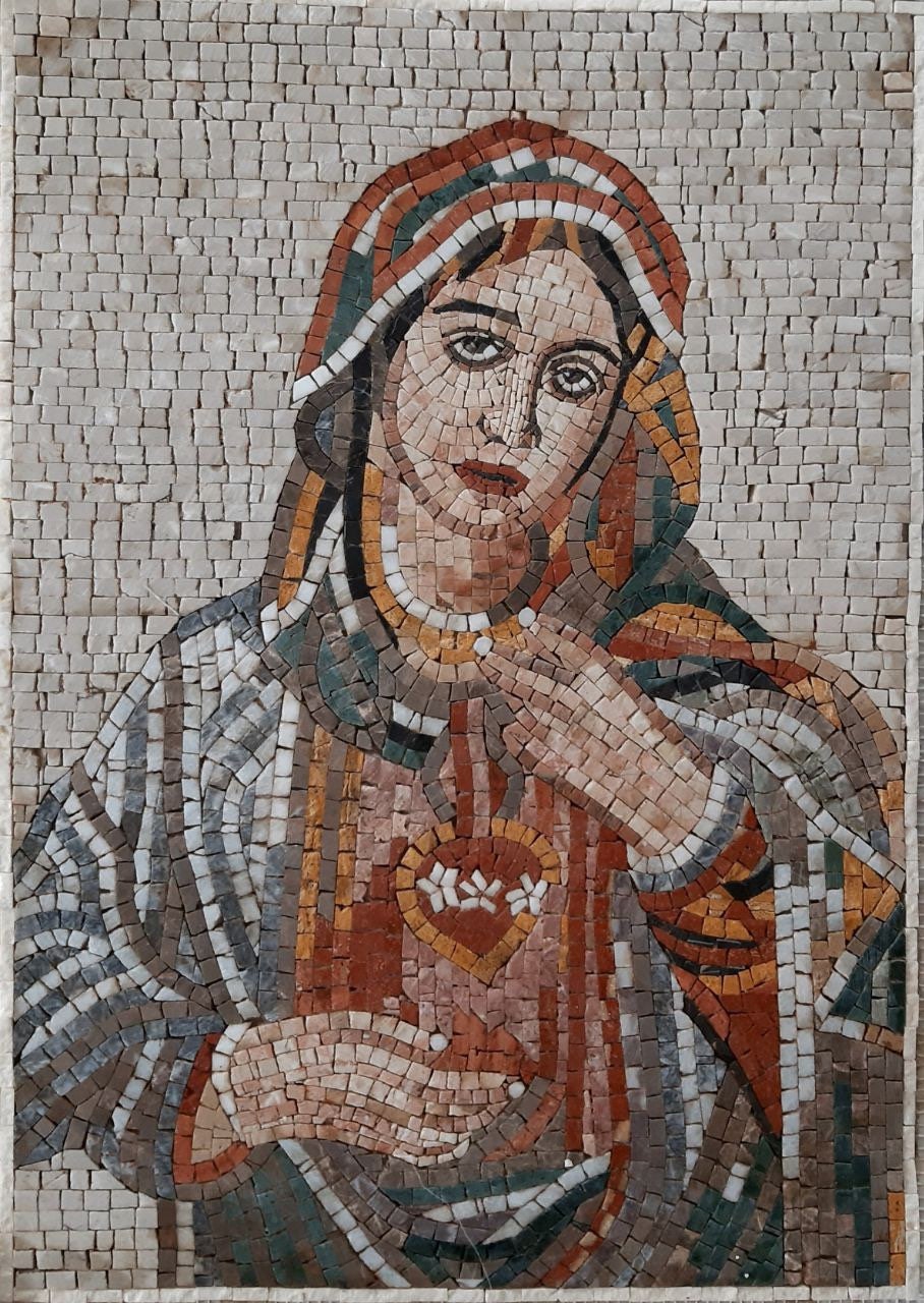 Portrait Mosaic wall art - Handmade Marble Mosaic Murals