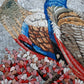 Handcrafted Peacocks Mosaic Wall Art with Gorgeous Marble Details