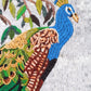 Colorful Peacocks Handmade Marble Mosaic Wall Art with Intricate Designs