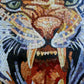 Tiger Portrait Marble Mosaic Wall Art  Handcrafted wild tiger mosaic art