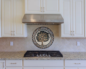 Tree of life Mosaic wall Art kitchen backsplash handcrafted Marble Mosaic Tile