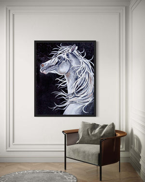 Horse Mosaic wall art marble mosaic mural tile luxury marble tile