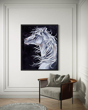 Handmade Horse Mosaic Wall Art Unique Art for Home Decor