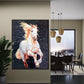 Handmade mosaic wall tile White Horse Mosaic Wall Art