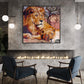 Two Lions Mosaic wall Art Marble Mosaic Murals