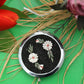 Daisy flowers micro mosaic Makeup mirror , luxury Gift for her , Handmade hand Mirror