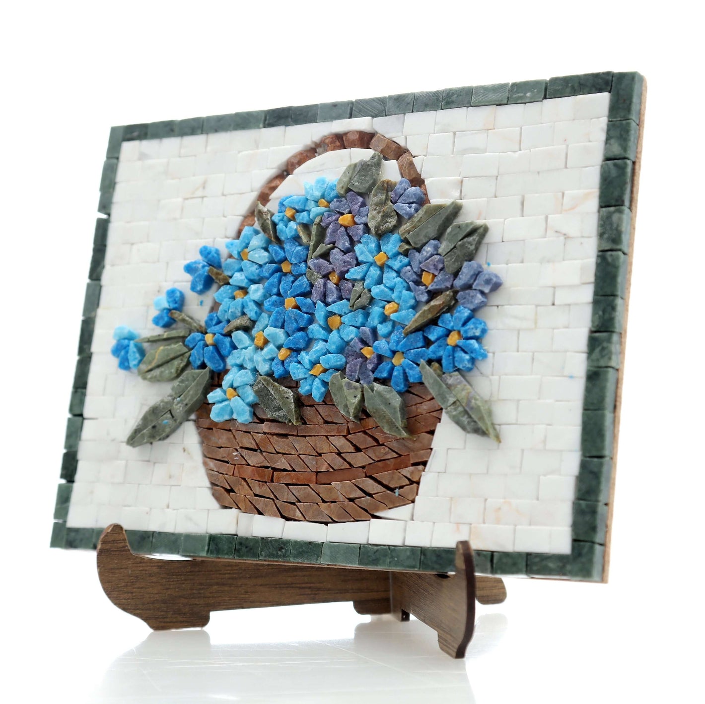 Flower wall art mosaic 3d floral wall art handmade mosaic art 