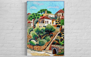 Landscape Mosaic wall Art handmade marble mosaic tile