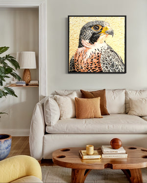 Falcon Mosaic wall art Handmade Marble Mosaics Art - Mosaic Bird Art