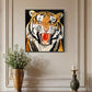 Tiger Portrait Marble Mosaic Wall Art  Handcrafted wild tiger mosaic art