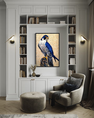 Falcon Mosaic wall art Handmade Marble Mosaics Art - Mosaic Bird Art