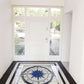 Mosaic compass floor tile handmade marble tile 