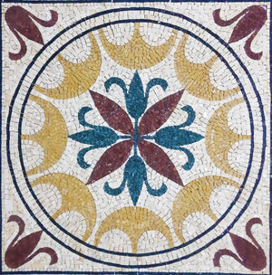 Mosaic Tile Square Handmade Marble Mosaic Floor Tile