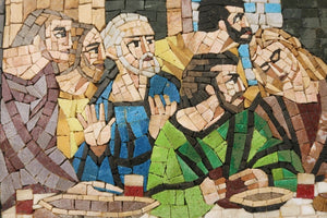 Mosaic Wall Art The Last Supper DaVinci Handcrafted Mosaic Reproduction Unique Marble wall art