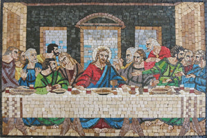 Mosaic Wall Art The Last Supper DaVinci Handcrafted Mosaic Reproduction Unique Marble wall art