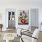 Flower mosaic wall art handmade mosaic floral mural 