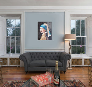 Girl with a Pearl Earring by Vermeer Mosaic Reproduction Marble Mosaic Murals