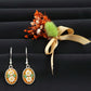 Sterling Silver earrings Flowers micro mosaic jewellery , luxury Gift for her , handmade Flowers Jewellery