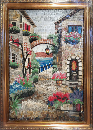 Street scene Landscape Mosaic Wall Art